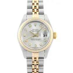 ROLEX DATEJUST 10P DIAMOND 79173G SILVER F NUMBER SECOND HAND WOMEN