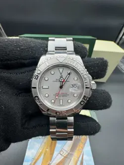 ROLEX 40MM YACHT-MASTER F SERIAL OYSTER PERPETUAL PLATINUM DIAL 16622 B & P