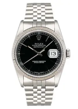 ROLEX DATEJUST 16234 BLACK DIAL MENS WATCH