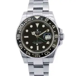 ROLEX GMT MASTER II 40MM STAINLESS STEEL BLACK DIAL 116710LN