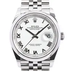 USED ROLEX DATEJUST 36 126200/J WHITE CASE: 36MM MEN'S WATCH #101030