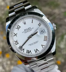ROLEX DATEJUST 41 126300 STEEL WHITE ROMAN {2023 FULL SET!}