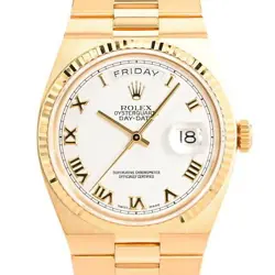 USED ROLEX OYSTER QUARTZ DAY DATE 19018 WHITE CASE: 36MM MEN'S WATCH #101330