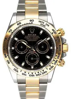 ROLEX DAYTONA 116503 TWO TONE BLACK DIAL MENS WATCH BOX PAPERS