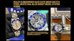 WHITE DIAL BLUE