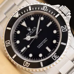 2001 ROLEX SUBMARINER NO DATE 14060M STAINLESS STEEL BLACK 40MM WATCH W/ PAPER
