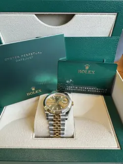 ROLEX 126333 JUBILEE DATEJUST 41 CHAMPAGNE DIAL 18K YELLOW GOLD BOX PAPER 2023