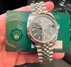 SS/WG DATEJUST RHODIUM