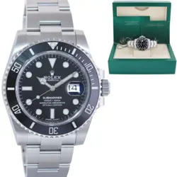 2018 MINT ROLEX SUBMARINER DATE 116610 STEEL BLACK CERAMIC BEZEL 40MM WATCH BOX