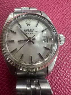 ROLEX DATE SILVER DIAL JUBILEE BRACELET STEEL LADIES WATCH