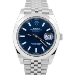 2024 NEW PAPERS ROLEX DATEJUST 41 BLUE STAINLESS STEEL 41MM JUBILEE 126300 BOX