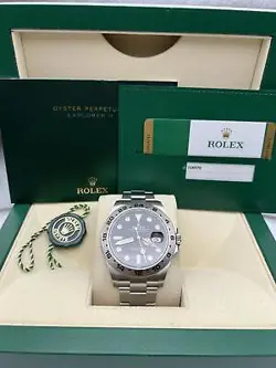 ROLEX EXPLORER II 216570 42MM BLACK DIAL STEEL AUTOMATIC MENS WATCH BOX & PAPERS