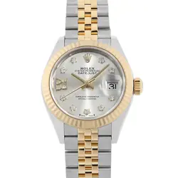ROLEX DATEJUST 9P STAR DIAMOND IX DIAMOND 279173G SILVER RANDOM NUMBER SECON...