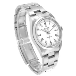 Rolex Air King White Dial Smooth Bezel Steel Mens Watch 14000