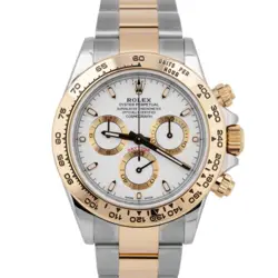 2020 NEW PAPERS ROLEX DAYTONA COSMOGRAPH 40MM WHITE TWO-TONE 18K GOLD 116503 BOX