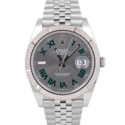 MINT NEW PAPERS ROLEX DATEJUST 41MM WIMBLEDON JUBILEE STAINLESS WATCH 126334 BOX
