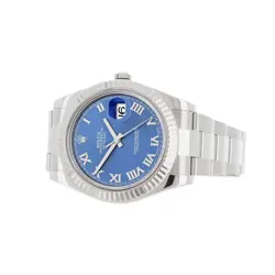 Rolex Datejust 41 Stainless Steel Blue Dial 41mm 116334 Fluted Oyster Full Set