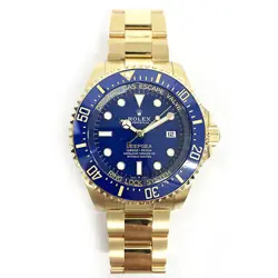 2024 Rolex Deepsea, 44mm, Yellow Gold, Blue Dial, 136668LB, Box & Papers
