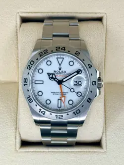 2024 ROLEX EXPLORER II 42MM 226570 STAINLESS STEEL POLAR WHITE DIAL