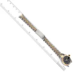 ROLEX DATEJUST STEEL YELLOW GOLD BLACK DIAL LADIES WATCH 69173