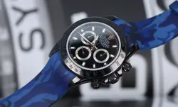 Rolex 116520 Cosmograph Daytona Racing Stealth Blue Camo Bespoke Pure Black