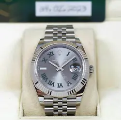 NEW 2023 ROLEX DATEJUST 41 WIMBLEDON 126334 41MM JUBILEE FLUTED BOX PAPERS