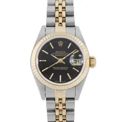 ROLEX DATEJUST 79173 BLACK K NUMBER SECOND HAND WOMEN