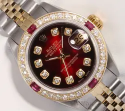 RUBY DIAMOND BEZEL-RED