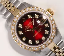 18K DIAMOND BEZEL-RED