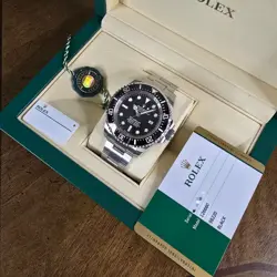 ROLEX DEEP SEA SEA DWELLER 126660 44MM STAINLESS BLACK DIAL MENS CARD AND TAGS