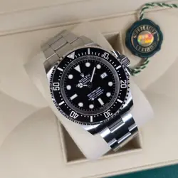 ROLEX DEEP SEA SEA DWELLER 126660 44MM STAINLESS BLACK DIAL MENS CARD AND TAGS