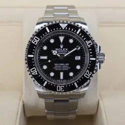 ROLEX DEEP SEA SEA DWELLER 126660 44MM STAINLESS BLACK DIAL MENS CARD AND TAGS