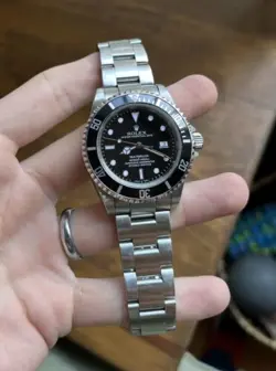 NICE! ROLEX SEA DWELLER 16600 40MM STAINLESS STEEL BLACK DIAL OYSTER BRACELET