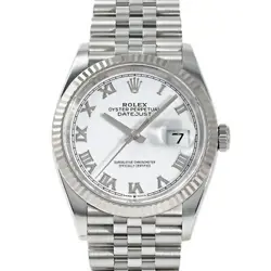 ROLEX DATEJUST 36 126234 WHITE ROMAN DIAL WATCH R45_1104