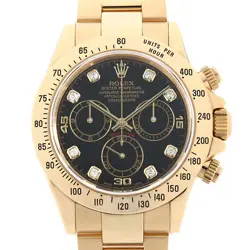 ROLEX COSMOGRAPH DAYTONA 8P DIAMOND 116528G BLACK F NUMBER SECOND HAND MENS