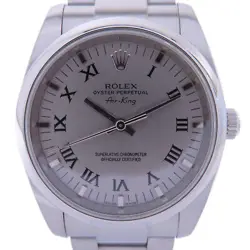 ROLEX AIR KING AUTOMATIC WATCH 114200 STAINLESS STEEL SILVER