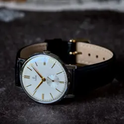 SUPERB CHROME & GOLD VINTAGE 50's TUDOR ROLEX SWISS WATCH RECENTLY SERVICED