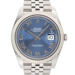 ROLEX DATEJUST 41MM 126334 BLUE ROMAN JUBILEE WARRANTY 2019 BOX/PAPER