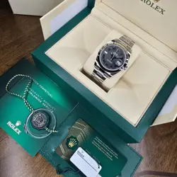 NEW 2024 ROLEX DATEJUST OYSTER PERPETUAL 126334 WIMBLEDON 18K GOLD 41MM B&P
