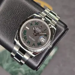 NEW 2024 ROLEX DATEJUST OYSTER PERPETUAL 126334 WIMBLEDON 18K GOLD 41MM B&P