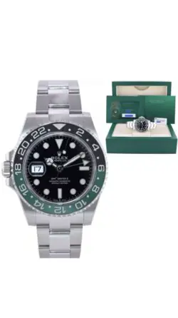 2024 NEW ROLEX GMT-MASTER II SPRITE GREEN OYSTER STEEL 126720 VTNR WATCH