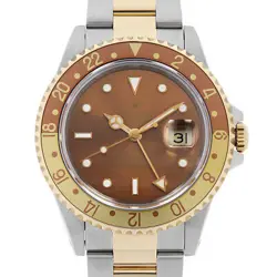 ROLEX GMT MASTER II 16713 BROWN ALL TRITIUM SINGLE BUCKLE S NUMBER SECOND HA...