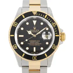 ROLEX SUBMARINER DATE 16613 BLACK FROZEN DIAL L NUMBER SECOND HAND MENS