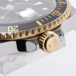 ROLEX SUBMARINER Date 16613 Black Frozen Dial L Number second hand mens
