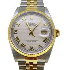 ROLEX DATEJUST 36MM T/T 16233 PYRAMID DIAL
