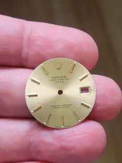Rolex 100% original gold Dial for 34mm Date Watch Quick-Set 15000 series