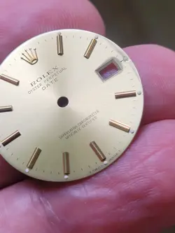 Rolex 100% original gold Dial for 34mm Date Watch Quick-Set 15000 series