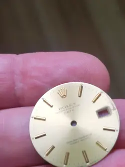 Rolex 100% original gold Dial for 34mm Date Watch Quick-Set 15000 series