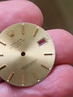 Rolex 100% original gold Dial for 34mm Date Watch Quick-Set 15000 series
