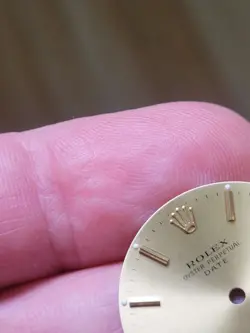 Rolex 100% original gold Dial for 34mm Date Watch Quick-Set 15000 series